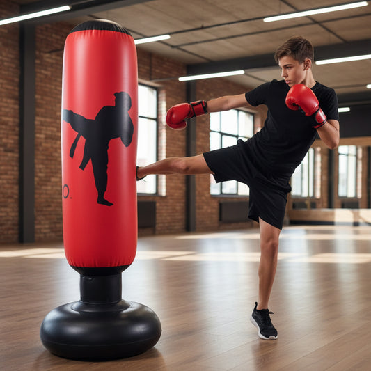 Inflatable Boxing Punching Bag 160cm – Kids & Adults Freestanding Tumbler