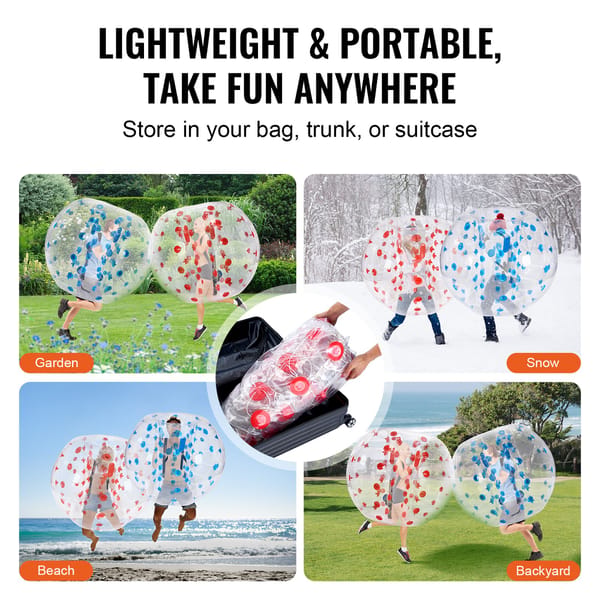 Inflatable Bumper Balls 2-Pack – 5ft Zorb Sumo Balls for Teens & Adults