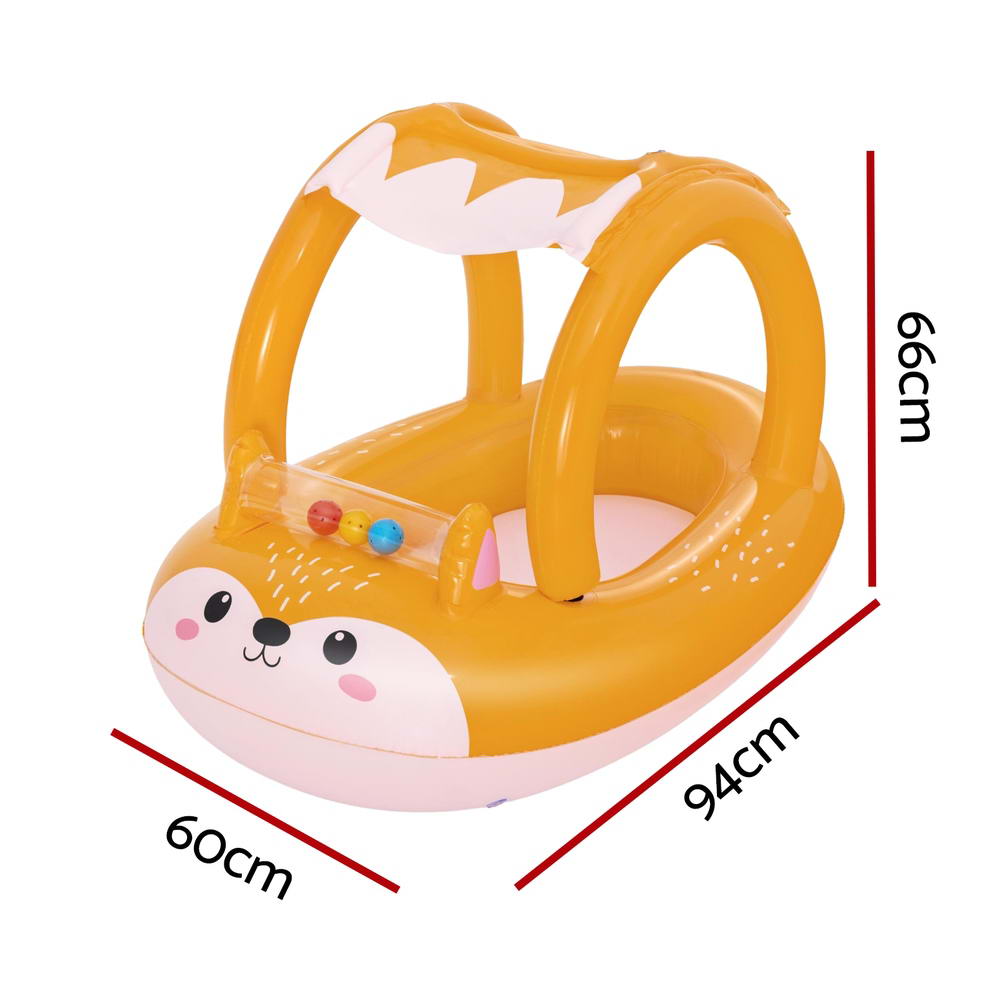 Bestway Kids Fox Inflatable Swim Float – with Sunshade Canopy