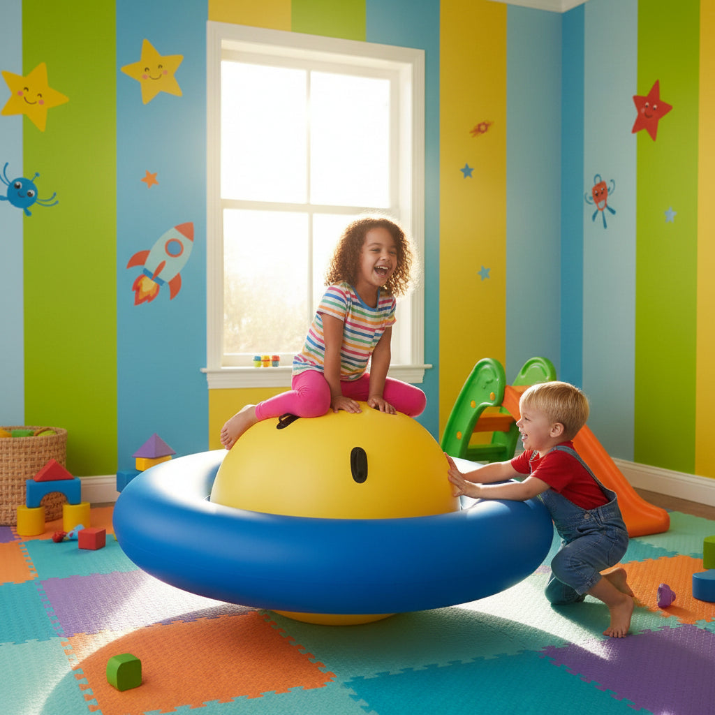 8FT Inflatable Dome Rocker Bouncer with 6 Handles