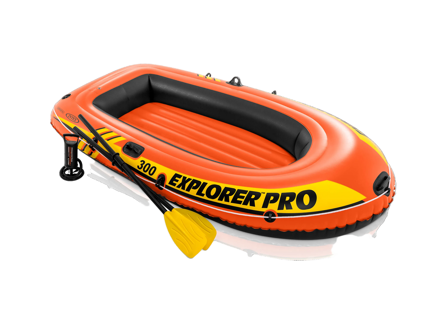 Intex Explorer Pro 300 3-Person Inflatable Boat – with Oars & Pump