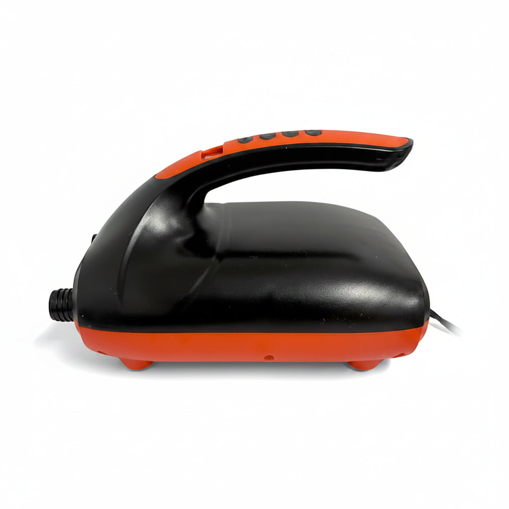 Black and orange air compressor with 'HT-782' label on a white background