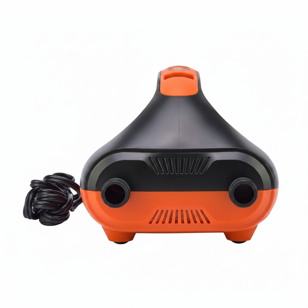 Black and orange air compressor with 'HT-782' label on a white background