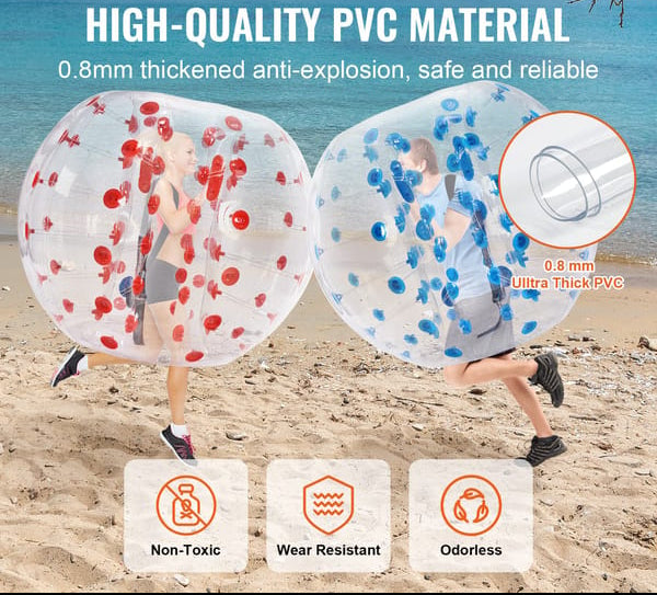 Inflatable Bumper Balls 2-Pack – 5ft Zorb Sumo Balls for Teens & Adults